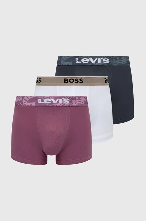 Boxerky Levi's 2-pak pánske, ružová farba
