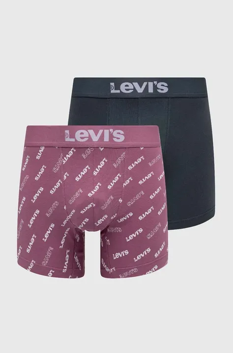 Bokserice Levi's 2-pack za muškarce, boja: ružičasta