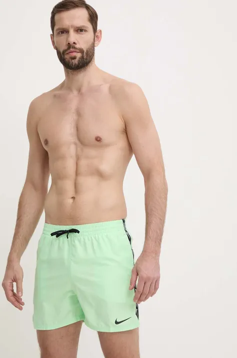 Plavkové šortky Nike zelená farba