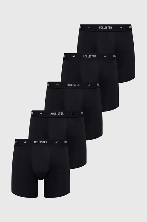 Hollister Co. boxeri 5-pack barbati, culoarea negru