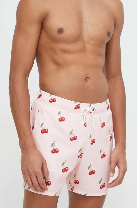 Hollister Co. pantaloni scurti de baie culoarea roz