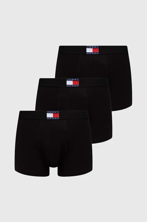 Tommy Jeans boxeri 3-pack bărbați, culoarea negru UM0UM03156