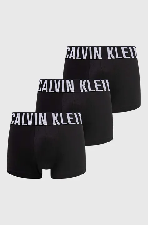 Boksarice Calvin Klein Underwear 3-pack moške, črna barva, 000NB3608A
