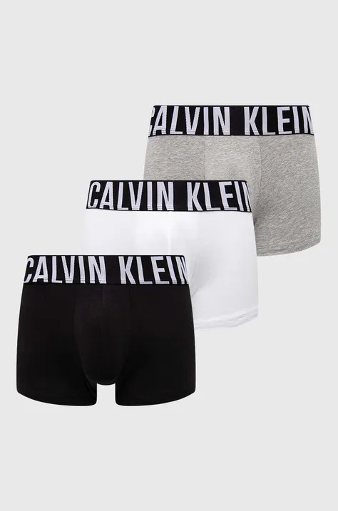 Boksarice Calvin Klein Underwear 3-pack moške, bela barva, 000NB3608A