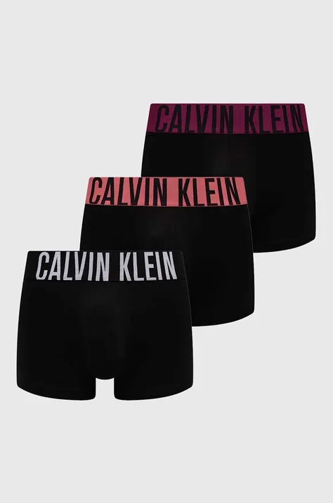 Boxerky Calvin Klein Underwear 3-pak pánske,čierna farba,000NB3775A
