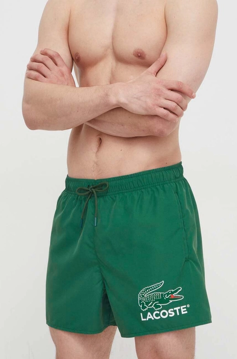 Lacoste pantaloncini da bagno colore verde