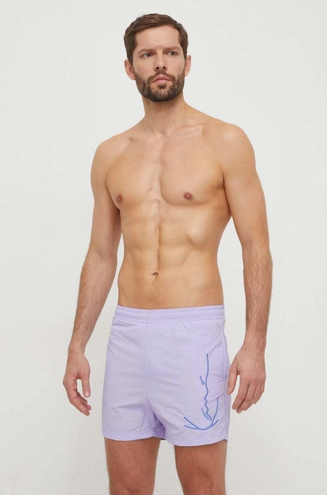 Karl Kani pantaloni scurti de baie culoarea violet