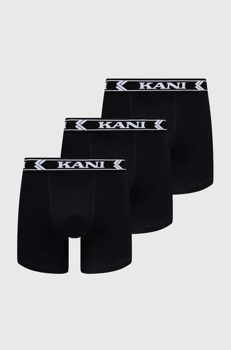 Boxerky Karl Kani 3-pack pánské, černá barva