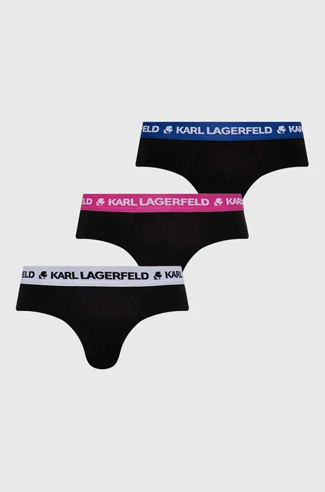 Слипы Karl Lagerfeld 3 шт мужские цвет чёрный