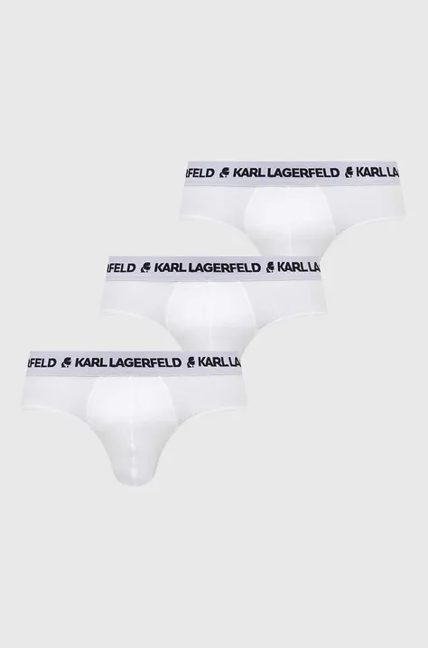 Karl Lagerfeld slipy 3-pack męskie kolor biały