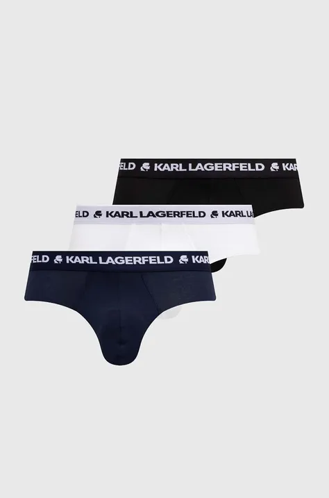 Слипы Karl Lagerfeld 3 шт мужские цвет чёрный