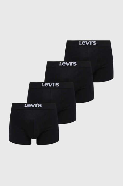 Boksarice Levi's 4-pack moški, mornarsko modra barva