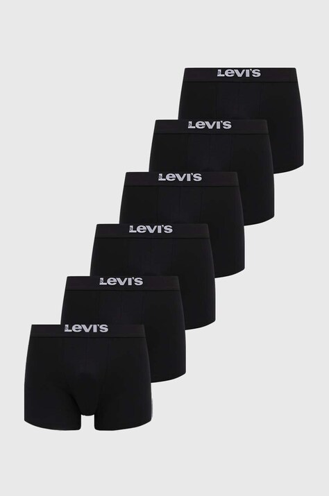 Боксеры Levi's 6 шт мужские цвет чёрный