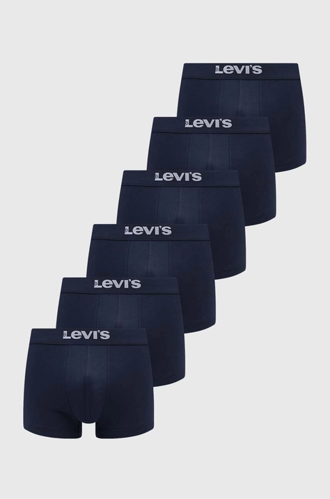 Boksarice Levi's 6-pack moški, mornarsko modra barva