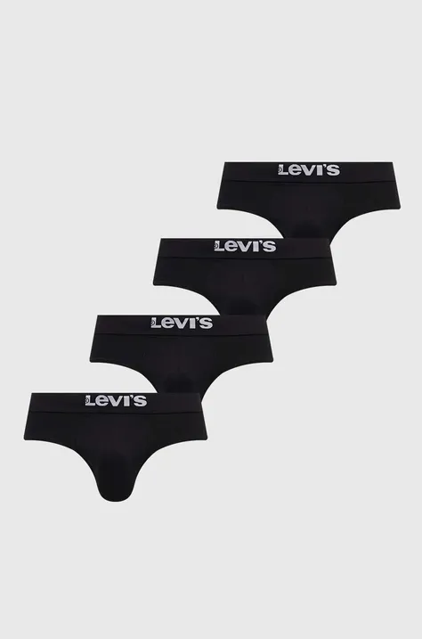 Σλιπ Levi's 4-pack χρώμα: μαύρο