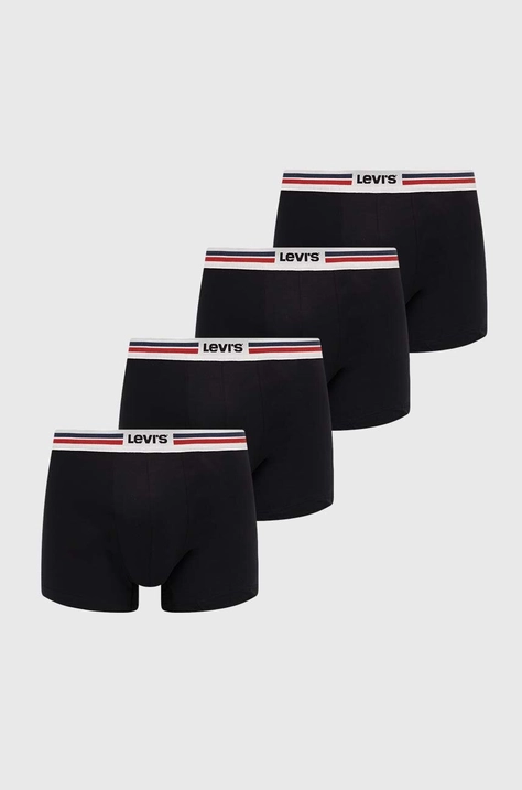 Levi's bokserki 4-pack męskie kolor czarny