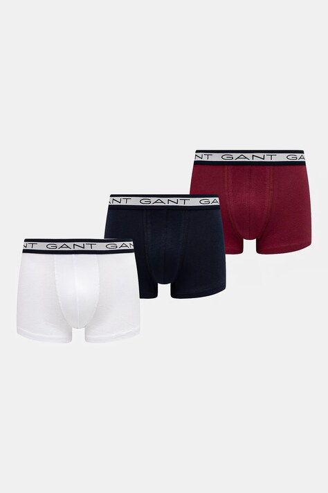 Boxerky Gant 3-pack pánské, vínová barva, 900003053