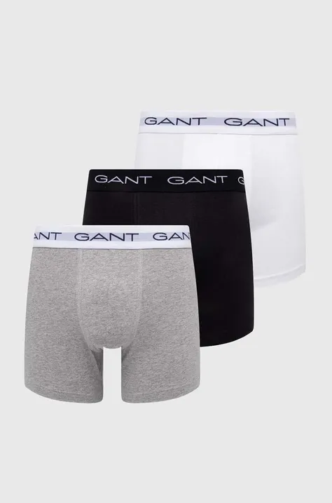 Boksarice Gant 3-pack moški, siva barva