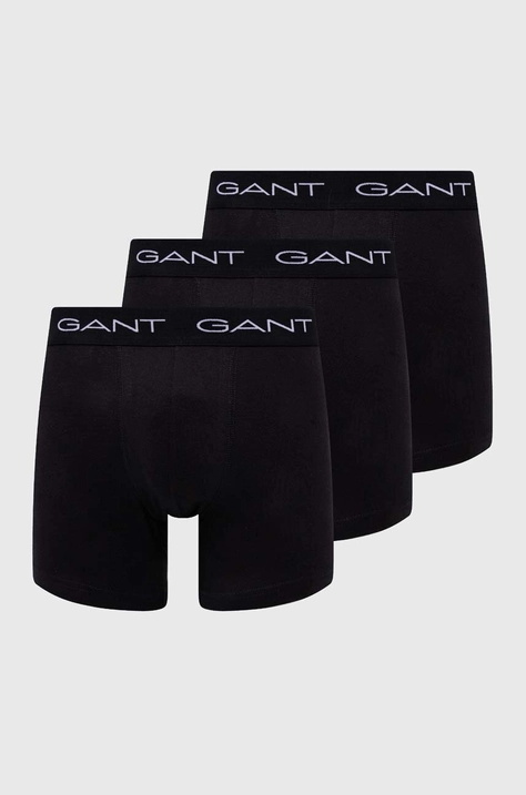 Boksarice Gant 3-pack moški, črna barva