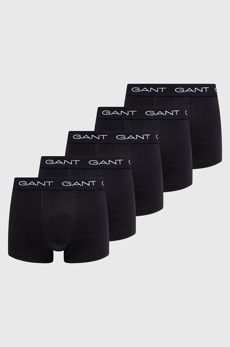 Boksarice Gant 5-pack moški, črna barva