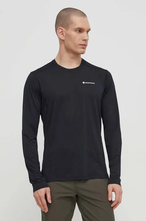 Funkcionalna majica z dolgimi rokavi Montane Dart Lite črna barva, MDLLS15