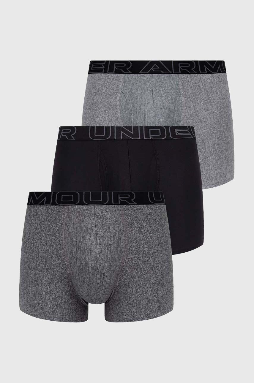 Under Armour boxeri 3-pack barbati, culoarea gri