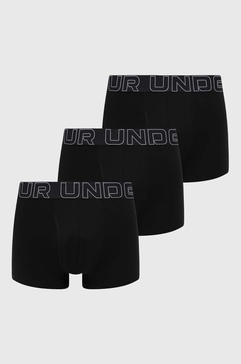 Boksarice Under Armour 3-pack moški, črna barva