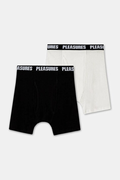Bavlněné boxerky PLEASURES Boxer Briefs 2-pack černá barva, P24SP073.BLACK