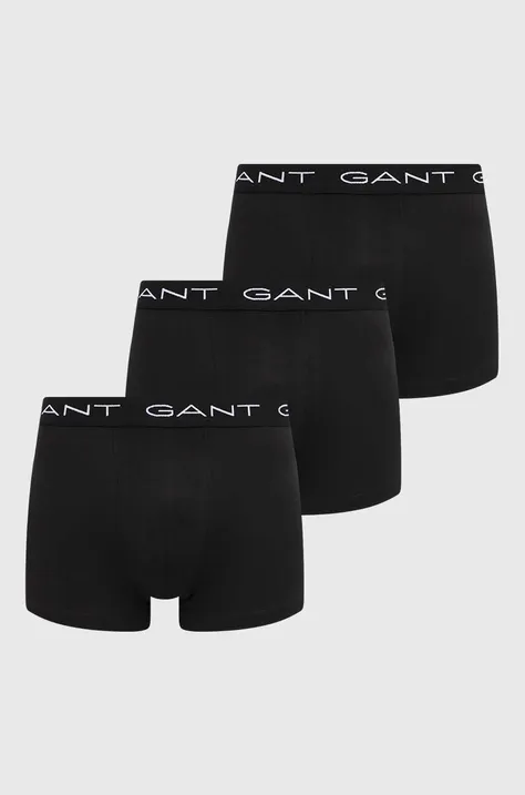 Boxerky Gant 3-pak pánske, čierna farba, 900013003