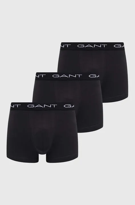 Boxerky Gant 3-pack pánské, černá barva, 900013003