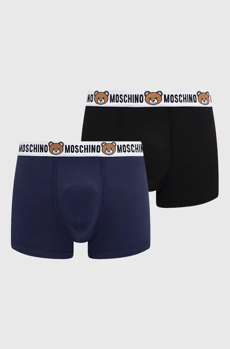 Moschino Underwear boxeri 2-pack barbati, culoarea albastru marin, 13874402