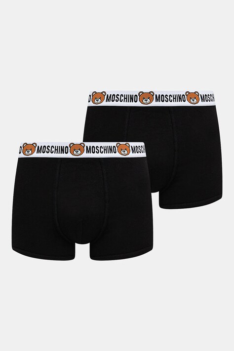 Boxerky Moschino Underwear 2-pack pánské, černá barva, 13874402