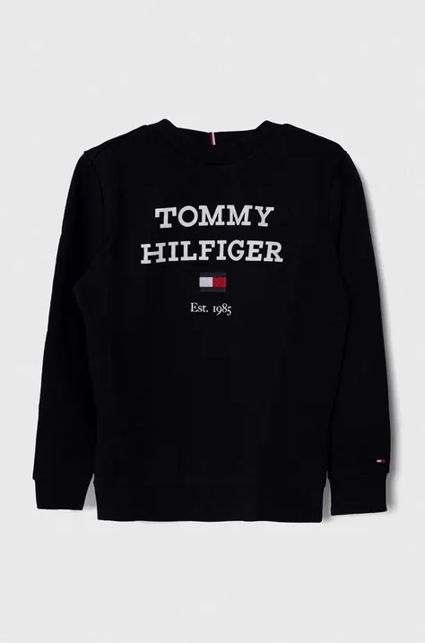 Tommy Hilfiger bluza dziecięca kolor granatowy z nadrukiem