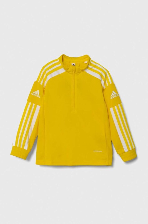 Mikina adidas Performance SQ21 TR TOP Y žlutá barva, vzorovaná