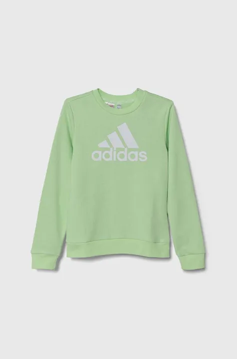 Otroški pulover adidas zelena barva