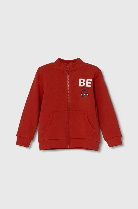 United Colors of Benetton felpa in cotone bambino/a colore rosso