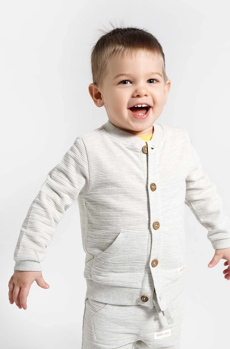 Coccodrillo cardigan bebe culoarea gri, light