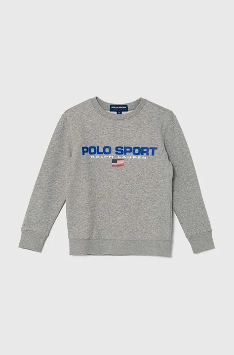 Otroški pulover Polo Ralph Lauren siva barva