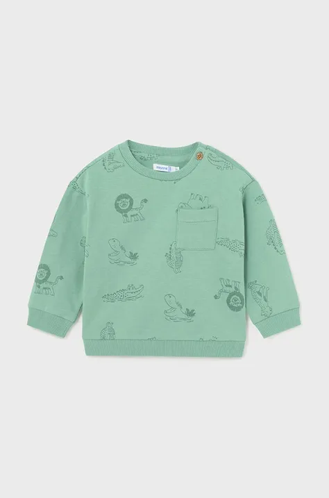 Mayoral bluza niemowlęca kolor zielony wzorzysta