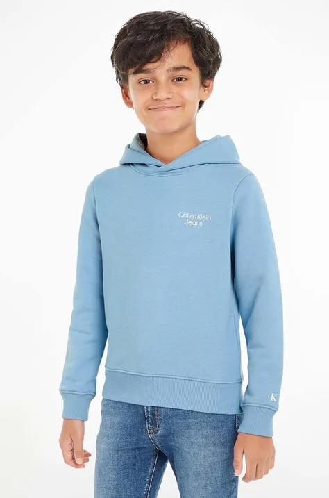 Otroški pulover Calvin Klein Jeans s kapuco