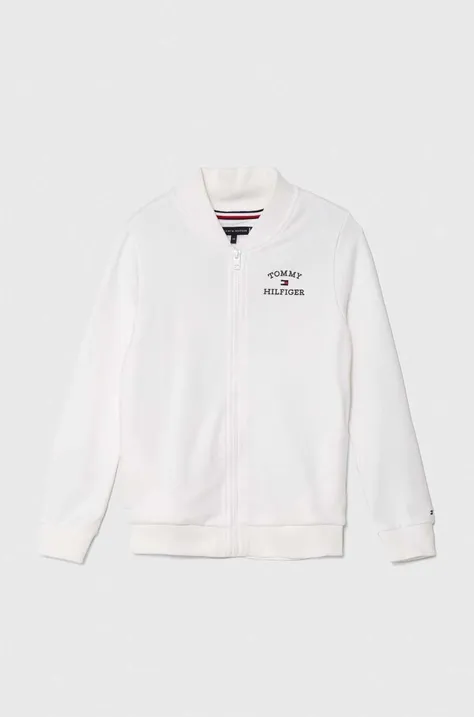 Παιδική βαμβακερή μπλούζα Tommy Hilfiger χρώμα: άσπρο