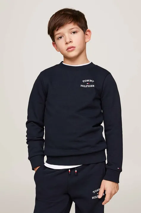 Otroški pulover Tommy Hilfiger črna barva