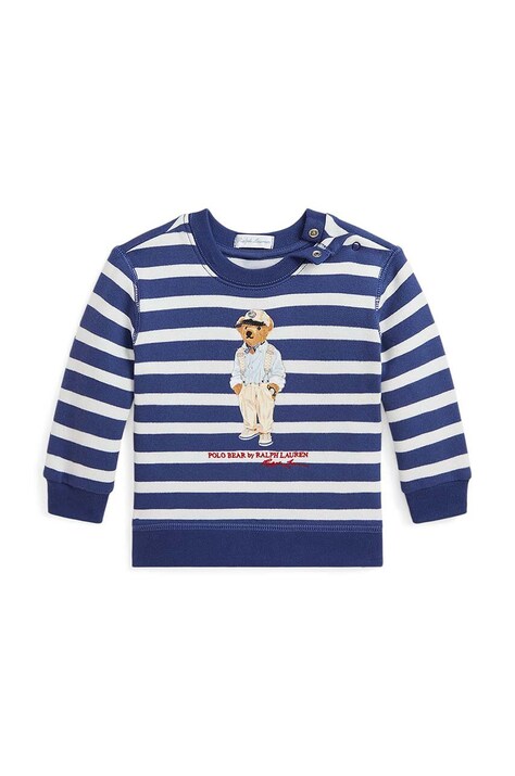 Kojenecká mikina Polo Ralph Lauren tmavomodrá barva, vzorovaná, 320942220001