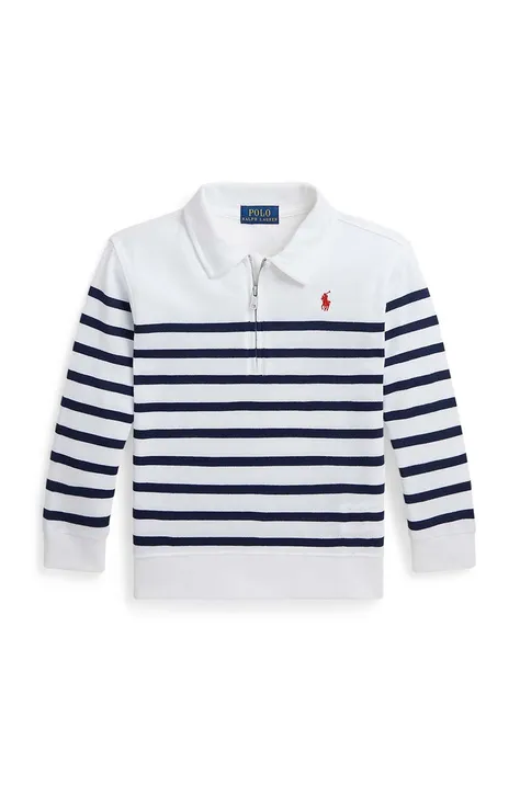 Otroški bombažen pulover Polo Ralph Lauren bela barva, 322942104001
