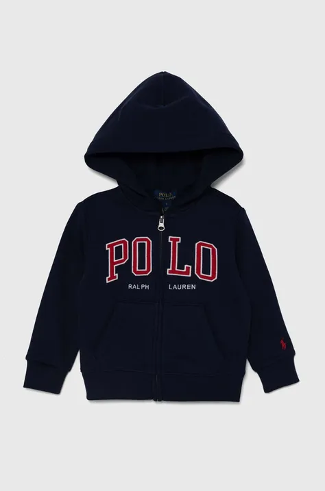 Polo Ralph Lauren gyerek felső sötétkék, nyomott mintás, kapucnis, 322950835001