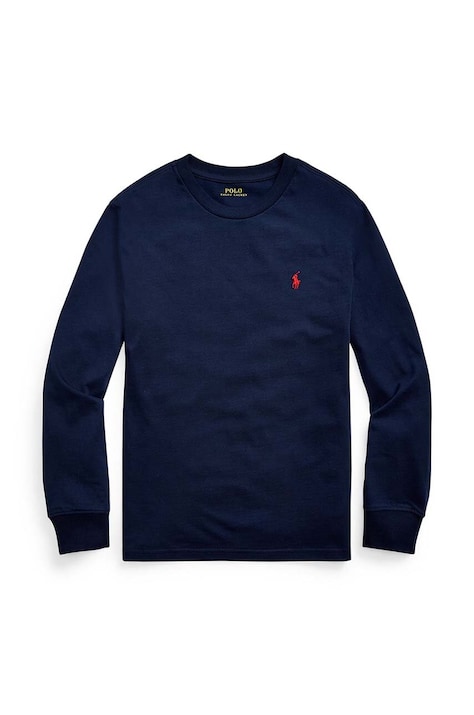 Polo Ralph Lauren felpa in cotone bambino/a colore blu navy  323843804002