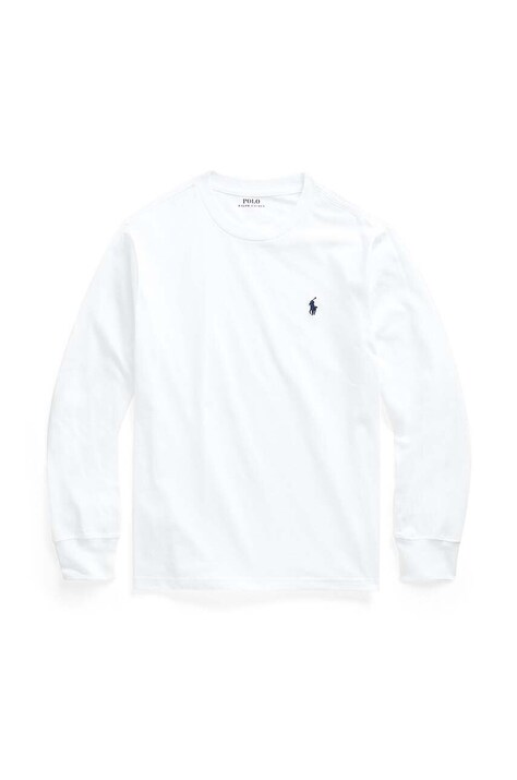 Polo Ralph Lauren hanorac de bumbac pentru copii culoarea alb, neted, 323843804004
