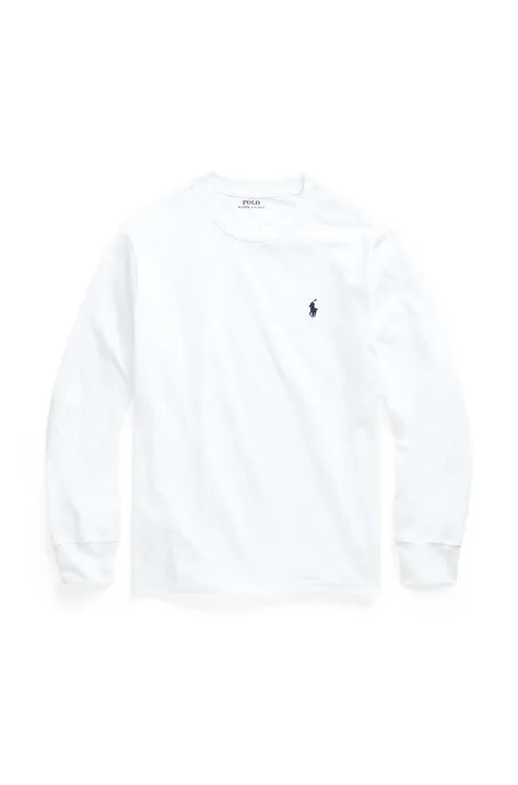 Polo Ralph Lauren bluza bawełniana dziecięca kolor biały gładka 323843804004