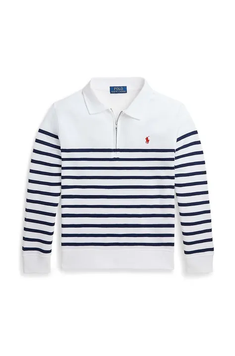 Otroški bombažen pulover Polo Ralph Lauren bela barva, 323942104001