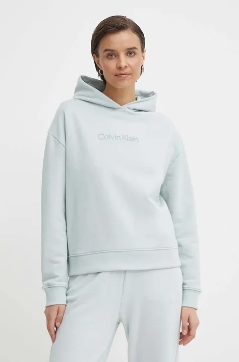 Calvin Klein hanorac de bumbac femei, cu glugă, imprimeu, K20K205449
